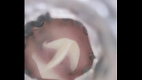 Close-up of Ejaculation in a Condom