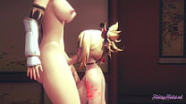Genshin Impact Hentai Futanari 3D - Yoimiya x Ayaka Futanari Best Hentai Sex [Cunnilingus, boobjob, pipe et baisée avec creampie] - Japonais asiatique manga anime jeu porno
