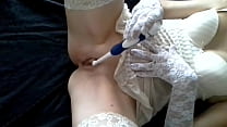 orgasm with electric toothbrush - REAL masturbation