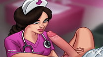 SummertimeSaga - Krankenschwester spielt mit Schwanz und nimmt ihn dann in den Mund E3 #14