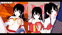 [Eroge Koikatsu! ] Touhou Reimu Hakurei reibt ihre Brüste H! 3DCG Anime-Video mit großen Brüsten (Touhou-Projekt) [Hentai-Spiel]