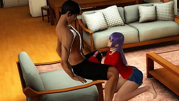 Athena kof hat Sex mit einem fremden Mann in einem 3D-Hentai-Animationsvideo