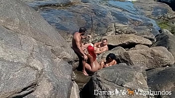 Naturists caught on the beach at an outdoor orgy - Myllena Rios - Leo Ogro - Thai Kalifa - Rafael capoeira: