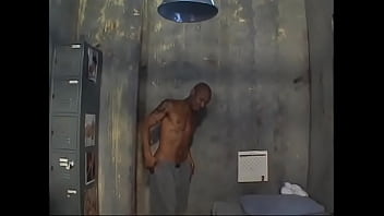 Tattooed black guy fucks in all positions sexy ebony policewoman in prison
