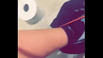 Guy masturbate in toilet