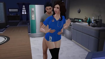 Enfermeira ganha torta cremosa tripla de seu meio-irmão (Sims4)