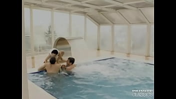 Michelle Wild, DP Threesome in the Swimming Pool