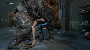 Mostri 3D che si divertono con le donne di Mass Effect nell'animazione porno 3D di laboratorio