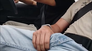 I masturbated on the driver's side of the Uber and he let me hold his dick