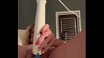 Wife cums hard with Magic wand
