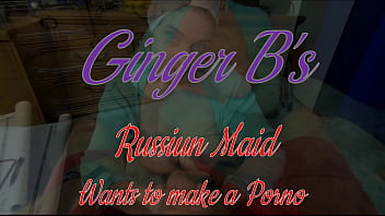 Русская горничная Ginger B хочет снять порно