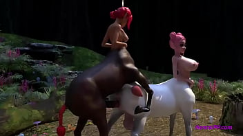 Redhead Futanari Centaur Monster Cock [ Animation 3D ]