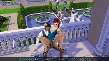 سيمز 4 ، العريس يمارس الجنس مع عشيقته قبل الزواج