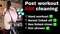 Femdom Workout Cleaning Ass Servitude Bondage BDSM Mistress Chastity Miss Raven Training Zero FLR Armpit Belly Button Licking Sweat