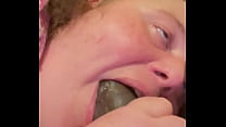 Big mouth sloppy head gobbling my dick and balls