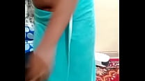 Indian aunty bathing and dress changing
