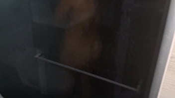 What a nice ass my stepsister has. Part 1. She sucks my dick in the shower