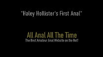 Curvy Babe Haley Hollister est bouche bée et le cul emballé pour la 1ère fois!