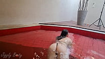 POV - Huge Ass Amateur Girlfriend Wearing A Tiny Bikini Gives A Footjob Before Some Poolside Doggystyle - FULL VIDEO ON RED -