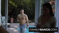 FamilyBangs.com - Brunette Girl Started to have a Crush with her Fit Stepbro, Judy Jolie, Codey Steele