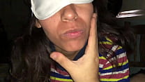 Blindfolded Argentinian petera sucks dick