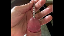 inserted a steel rod into the urethra
