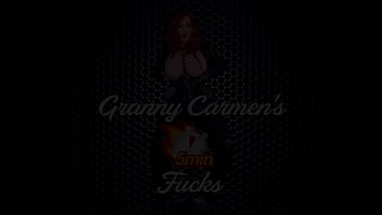 Granny Carmen's thrusting vibrator orgasm 02062022-MC