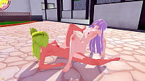 Sakura and Naruko Lesbian animation 3D