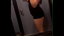 Thick latina shakes ass short black dress