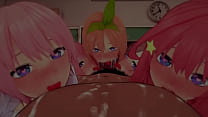 Sister's Play Time Cowgirl and Blowjobs MMD