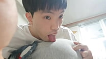 cute korean guy massage his stepsister's ass 1