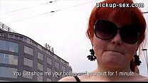 Amateur redhead Eurobabe Florence anal fucked for money