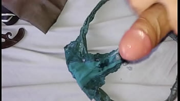 watching her thong for help and masturbating when she takes it off